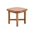 "Elegant Wooden Side Table with Rounded Edges"