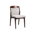 Sleek Wooden Dining Chair with Upholstered Seat