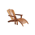 Adirondack Wooden Chair with Footrest