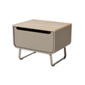 Sleek Modern Nightstand with Wood Top and Drawer Storage